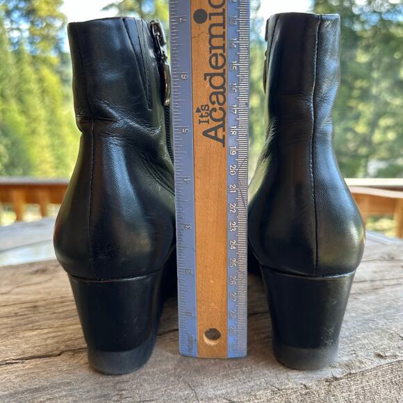 Spring Step RAVEL Black Leather Wedge Ankle Boots SZ 38 SOFT Lined Comfort Shoe - Picture 12 of 12